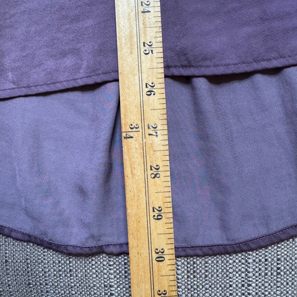 Simply Vera Vera Wang Purple Short Sleeve High Low Blouse Top XL RN 73277 - Picture 5 of 10